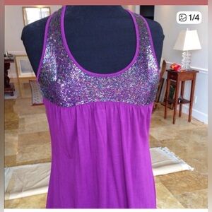 SWEETEES Aubergine Beaded
Top SZ Small GILT NWT